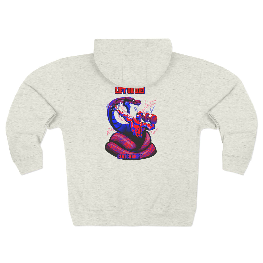 MAC VS SNAKE RED BLUE /LIFT OR DIE ZIP UP