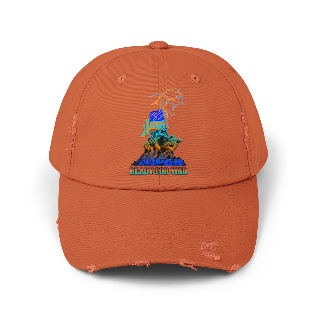 AMERICAN WARRIOR BLUE ORANGE AQUA/READY FOR WAR CAP