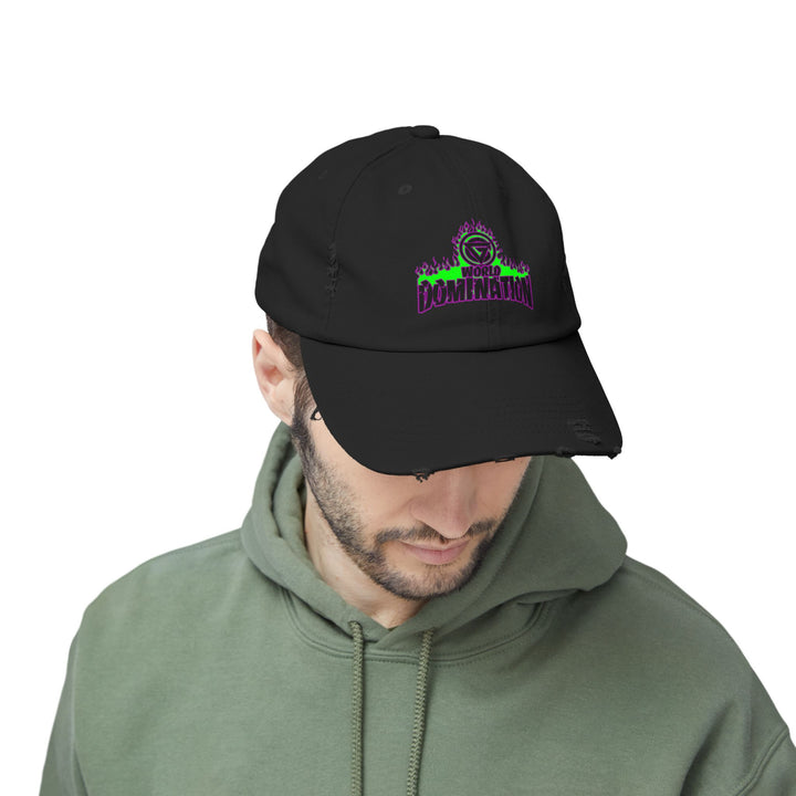 CG PURPLE GREEN FIRE /WORLD DOMINATION CAP