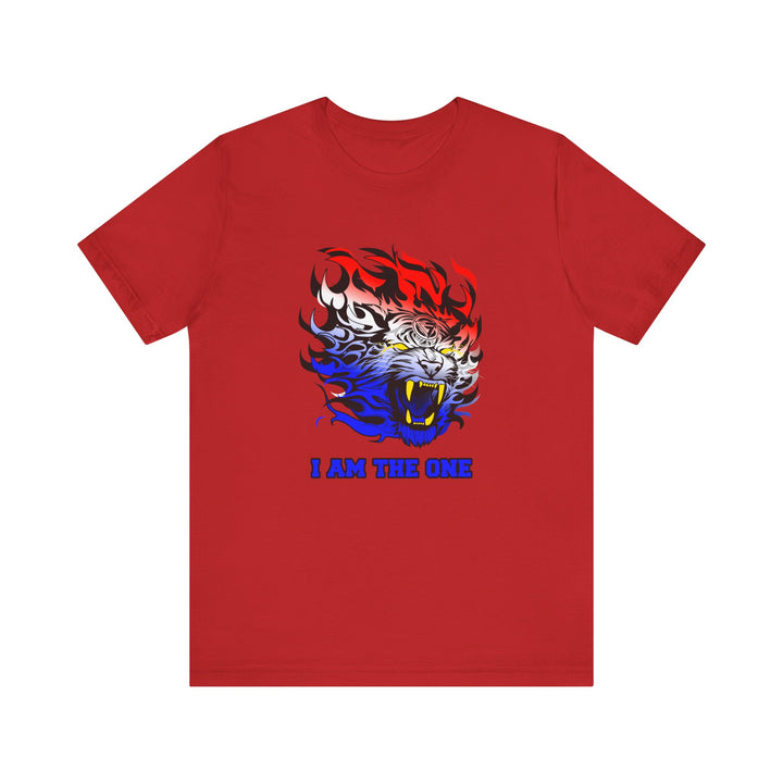 TIGER FLAME RED WHITE BLUE FADE/I AM THE ONE
