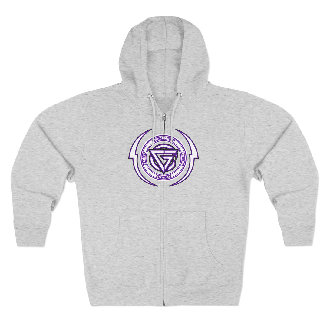 RIDE THE LIGHTNING  PURPLE WHITE /LIFT OR DIE ZIP UP