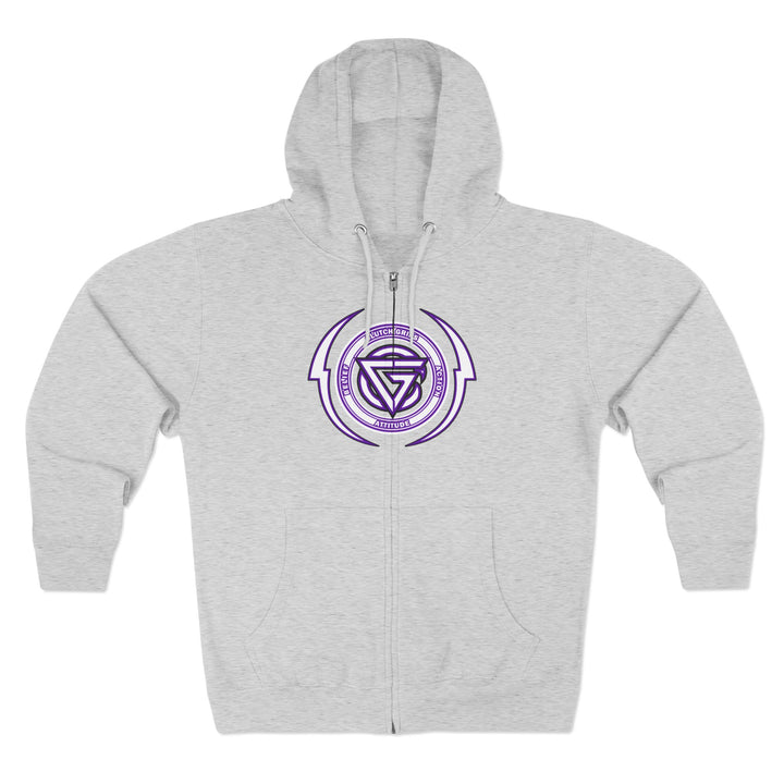RIDE THE LIGHTNING  PURPLE WHITE /LIFT OR DIE ZIP UP