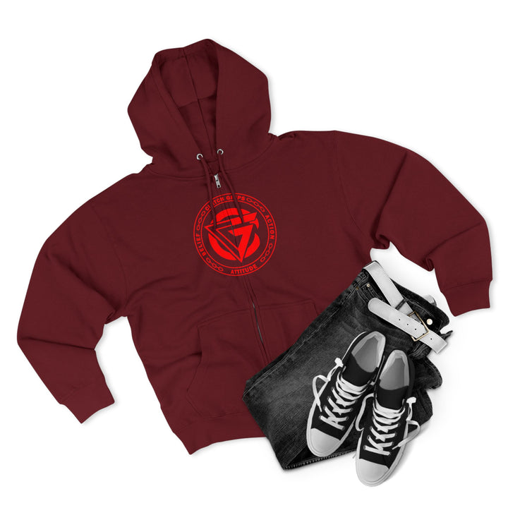SAMURAI MASTER TRAINER RED WHITE BLACK /LIFT OR DIE ZIP UP