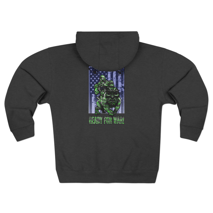 CG ANGRY DOG CAMO GREEN /READY FOR WAR ZIP UP