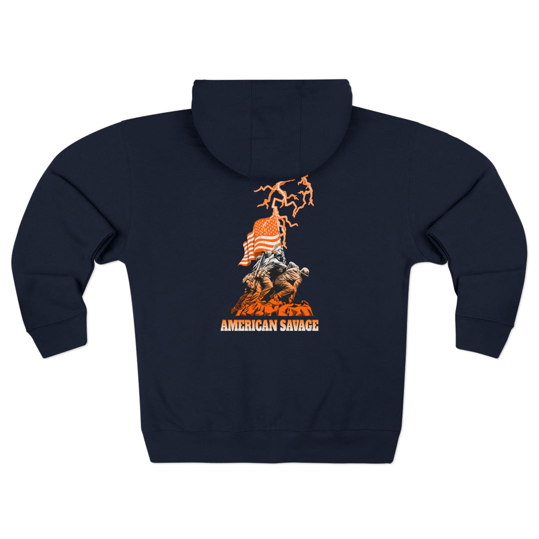 CG A AMERICAN WARRIORS ORANGE WHITE FADE /AMERICAN SAVAGE ZIP UP