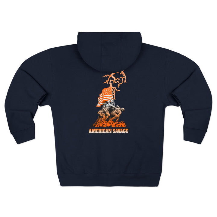 CG A AMERICAN WARRIORS ORANGE WHITE FADE /AMERICAN SAVAGE ZIP UP