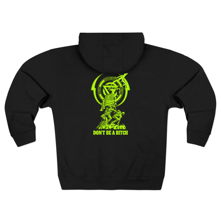 CG PATRIOT WARRIOR HYPER GREEN /DONT BE A BITCH ZIP UP