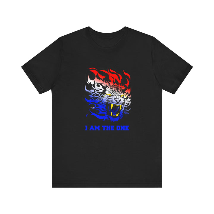 TIGER FLAME RED WHITE BLUE FADE/I AM THE ONE