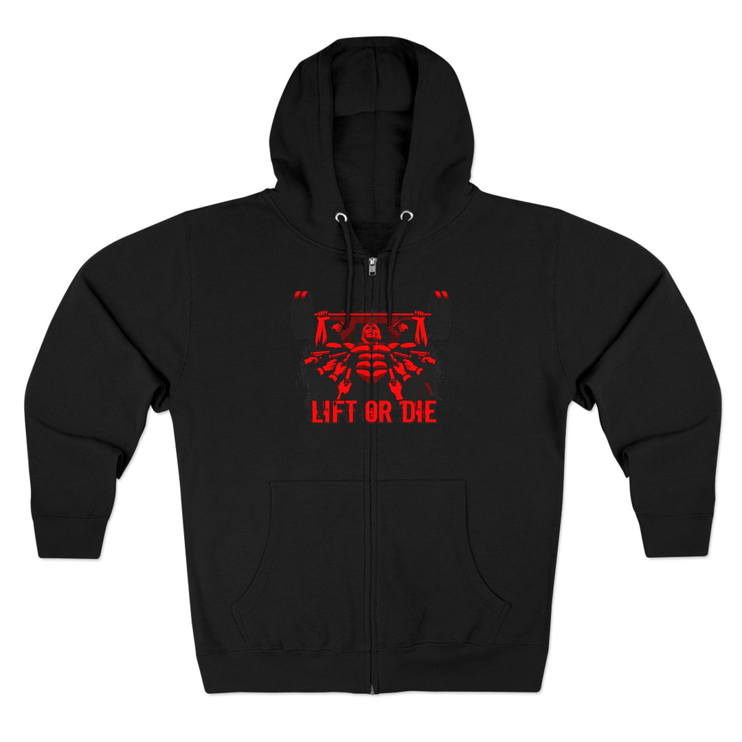 CG FINAL BOSS ON PRE-WORKOUT RED BLACK /LIFT OR DIE ZIP UP