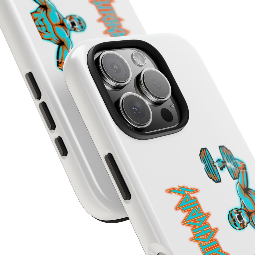 RIDE THE LIGHTNING MIAMI COLORS AQUA ORANGE PHONE CASE/CLUTCHGRIPS