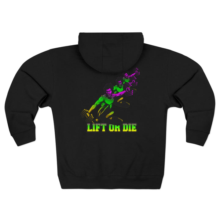 CG LIFT KICK YELLOW GREEN PURPLE FADE/LIFT OR DIE ZIP UP