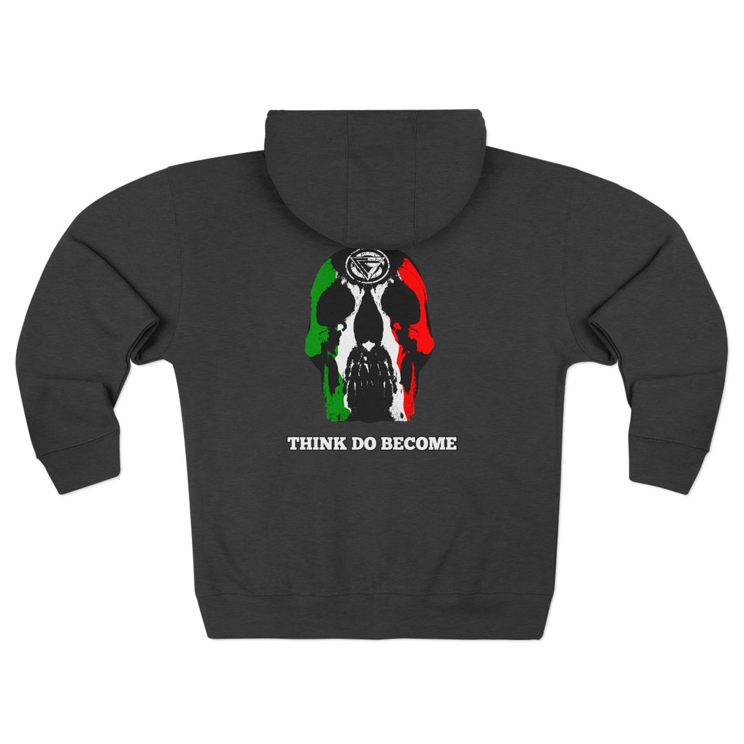 CG SKULL RED WHITE GREEN FADE /THINK DO BECOME ZIP UP