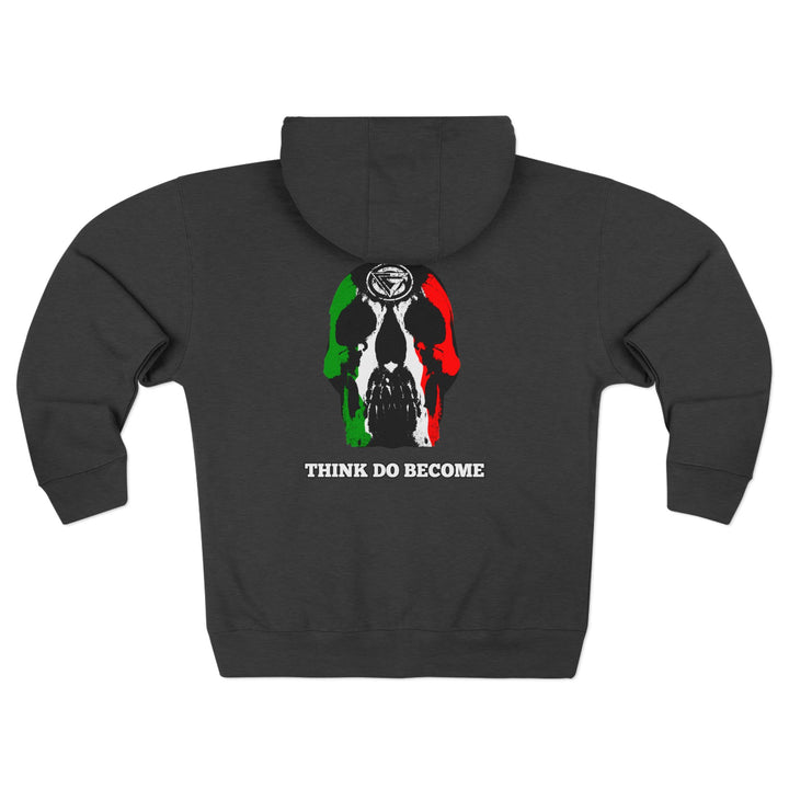 CG SKULL RED WHITE GREEN FADE /THINK DO BECOME ZIP UP