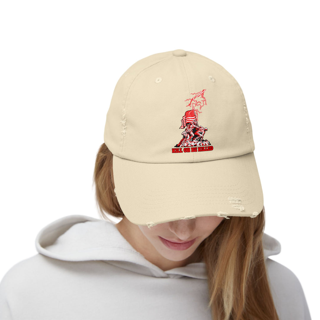 AMERICAN WARRIOR RED WHITE/KILL OR BE KILLED CAP