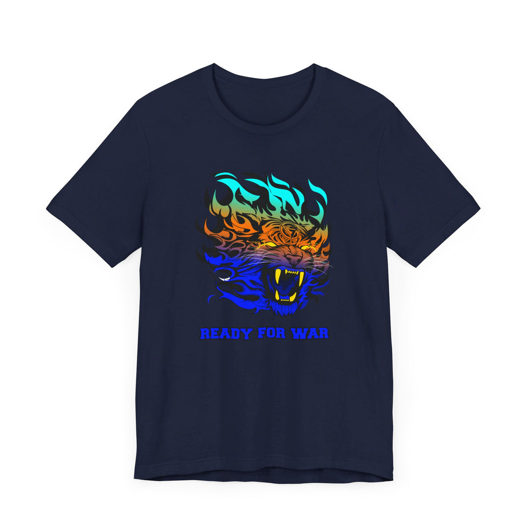 TIGER FLAME BLUE ORANGE AQUA FADE/READY FOR WAR