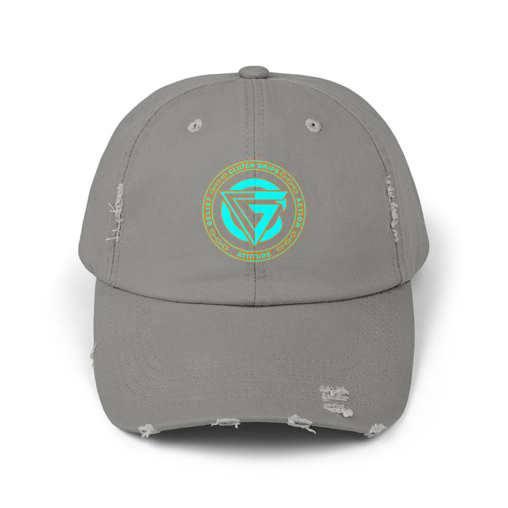 CG LOGO MIAMI AQUA Unisex Distressed Cap