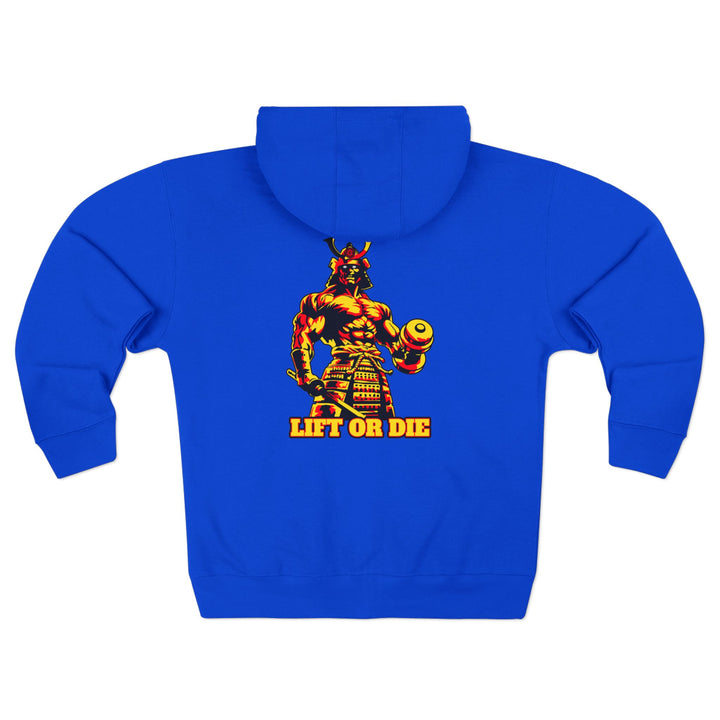 CG SAMURAI GYM MASTER DIAMOND GOLD RED BLACK/LIFT OR DIE ZIP UP