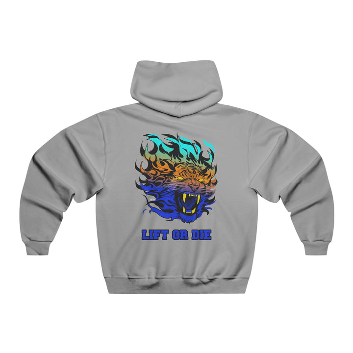TIGER FLAME BLUE ORANGE AQUA /LIFT OR DIE