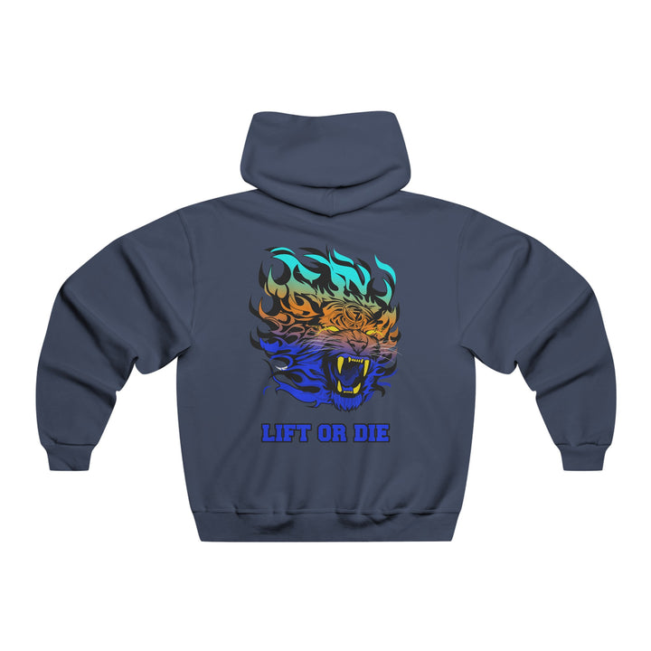TIGER FLAME BLUE ORANGE AQUA /LIFT OR DIE