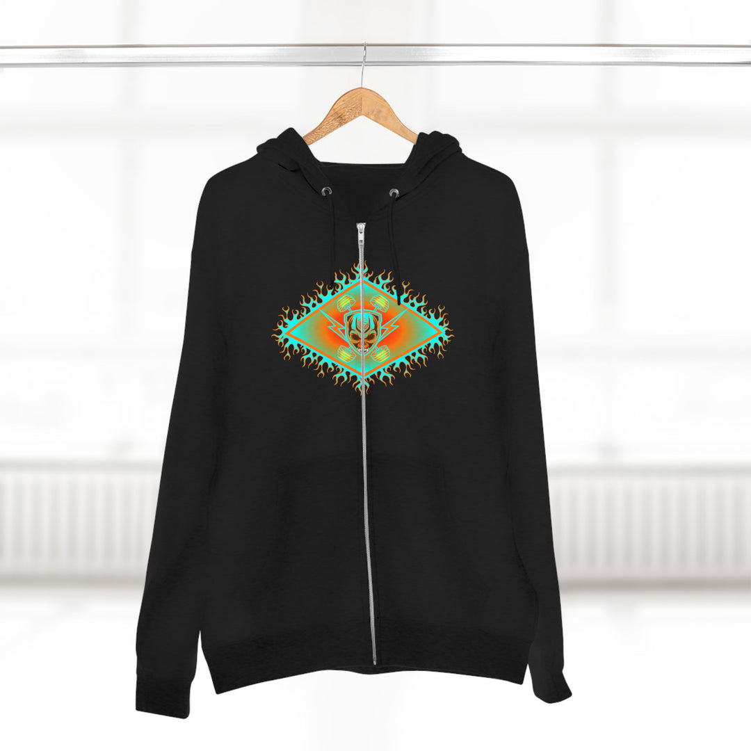 CG DIAMOND DBL BELL SKULL MIAMI COLORS /CLUTCHGRIPS ZIP UP