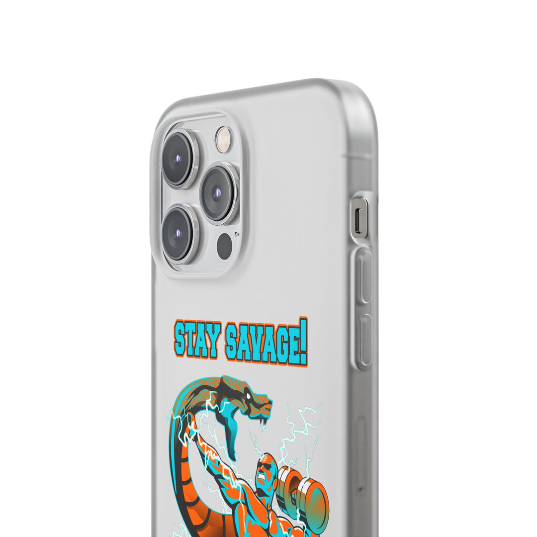MAC VS SNAKE MIAMI COLORS AQUA ORANGE PHONE CASE /STAY SAVAGE