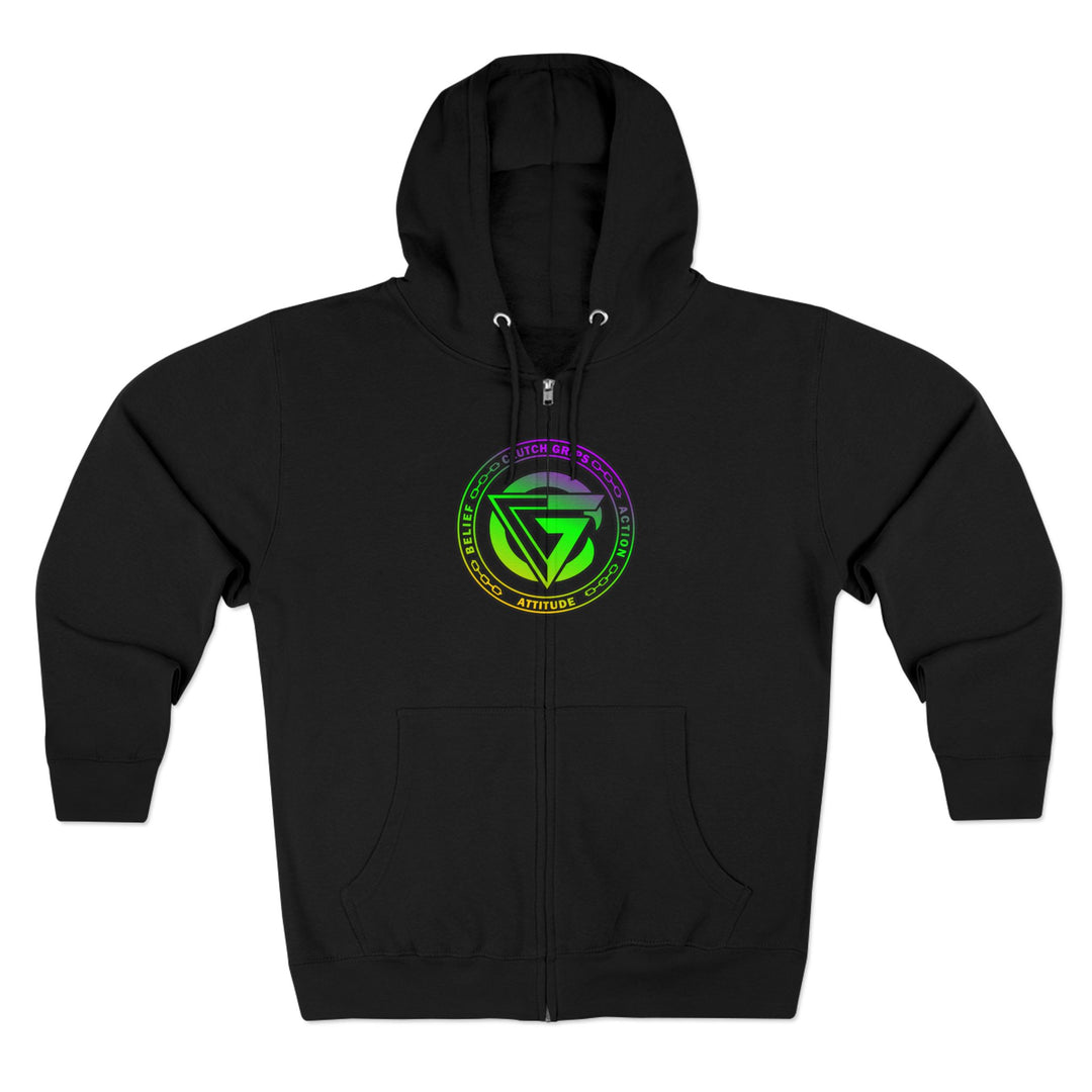 CG GRIP MASTER MAC YELLOW GREEN PURPLE /LIFT OR DIE  ZIP UP