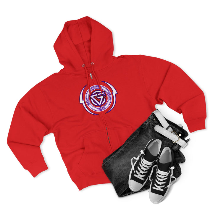 RIDE THE LIGHTNING  PURPLE WHITE /LIFT OR DIE ZIP UP