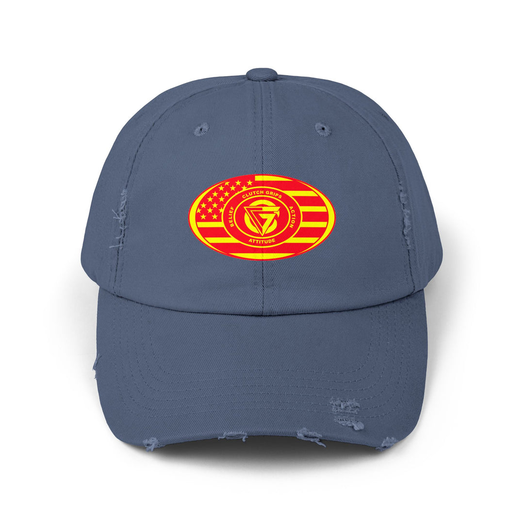 CG AMERICAN SUPERIOR GOLD & RED BLOODED FREEDOM FLAG CAP