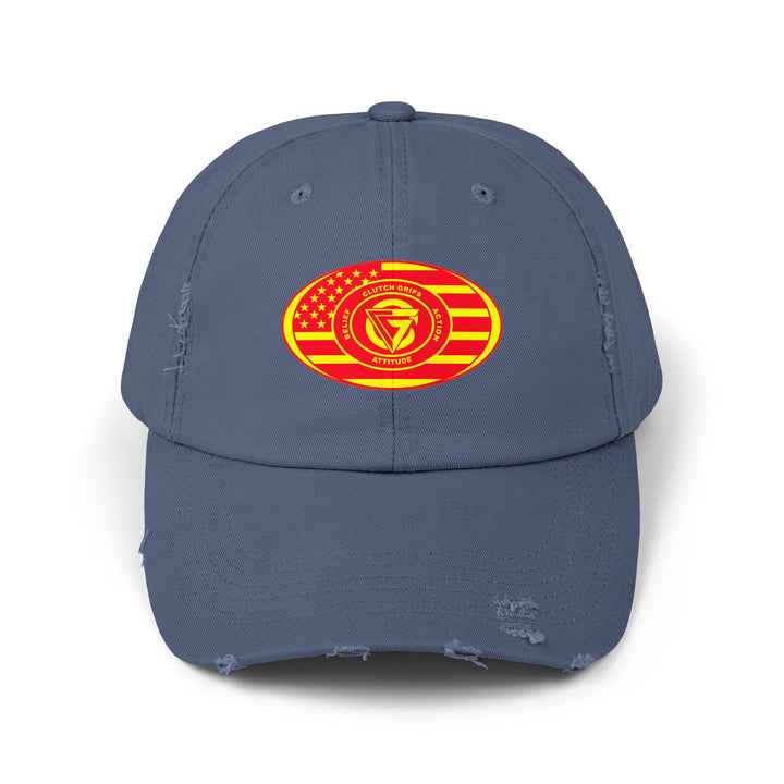 CG AMERICAN SUPERIOR GOLD & RED BLOODED FREEDOM FLAG CAP