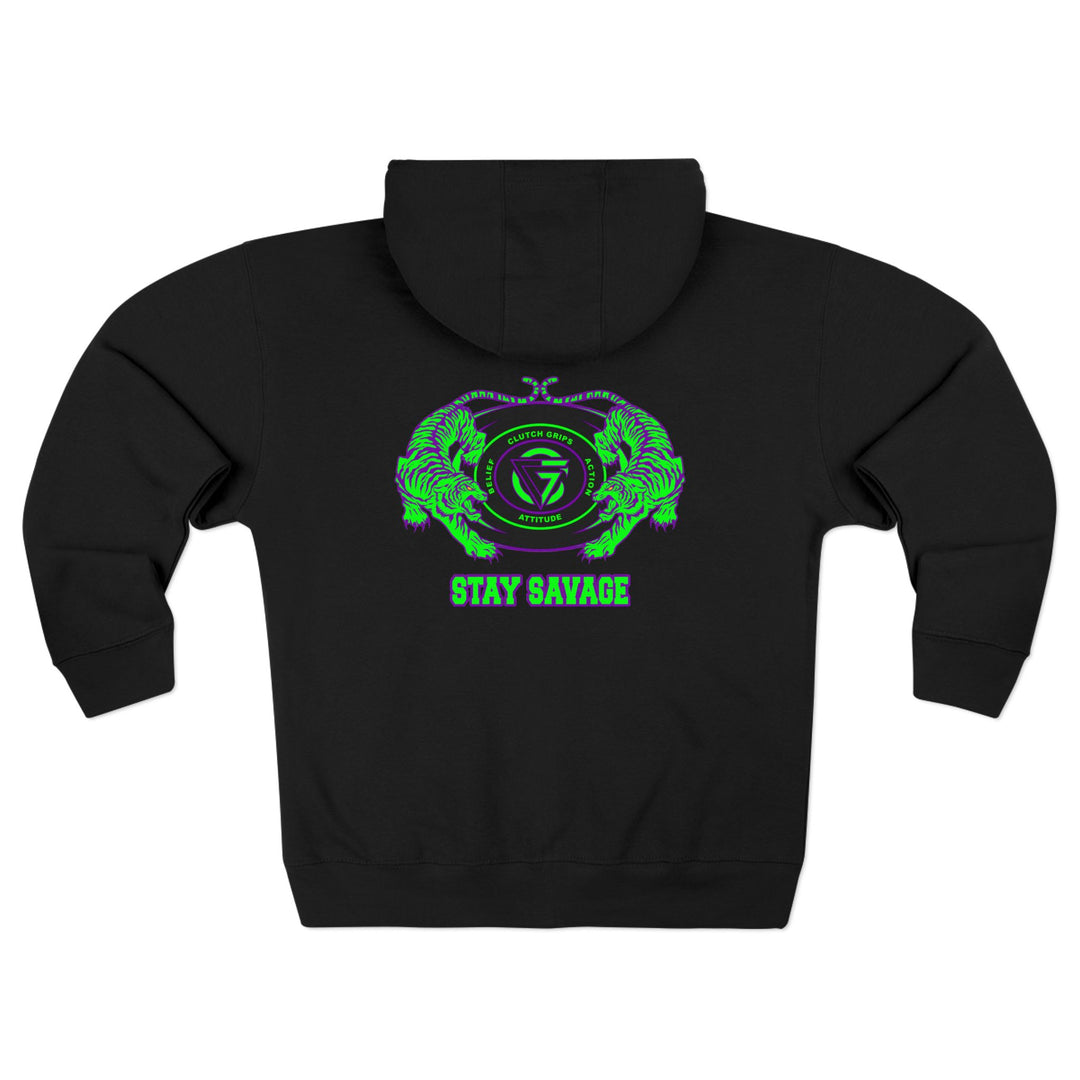 CG TIGER VS TIGER PURPLE GREEN /STAY SAVAGE ZIP UP