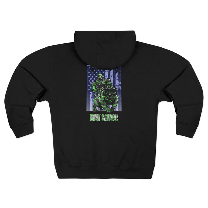 CG ANGRY DOG CAMO GREEN /STAY SAVAGE ZIP UP