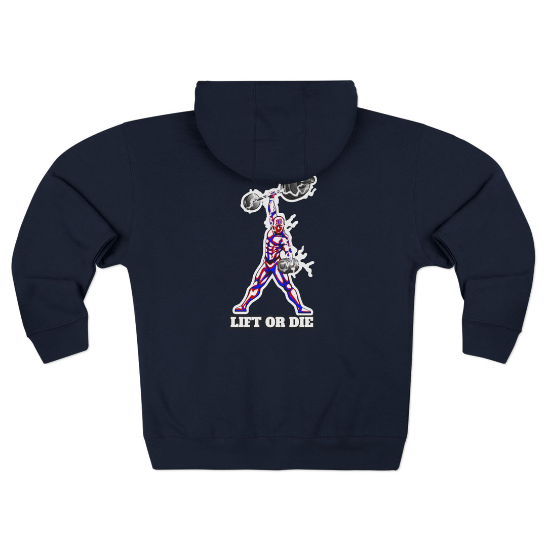 MAC POWER LIFT RED BLUE WHITE/LIFT OR DIE ZIP UP