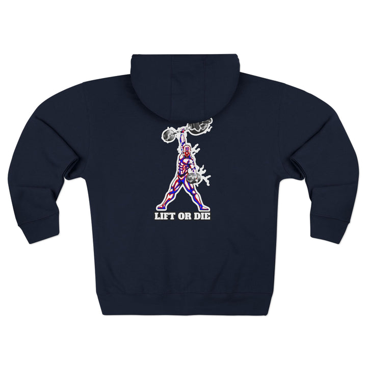 MAC POWER LIFT RED BLUE WHITE/LIFT OR DIE ZIP UP