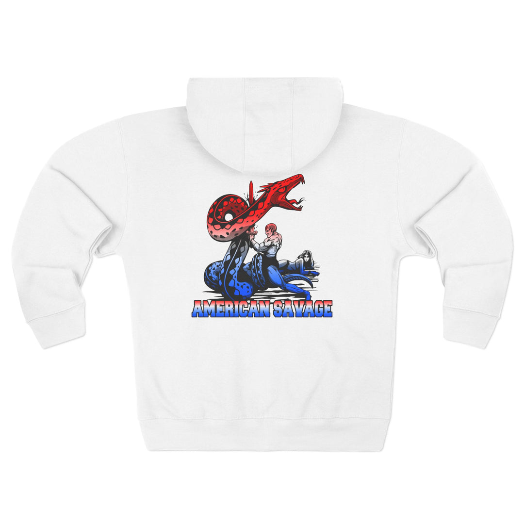 CG SERPENT SLAYER RED WHITE BLUE FADE /AMERICAN SAVAGE ZIP UP