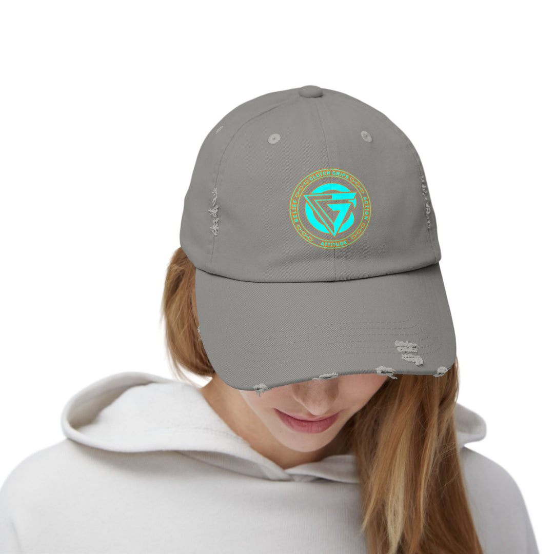 CG LOGO MIAMI AQUA Unisex Distressed Cap