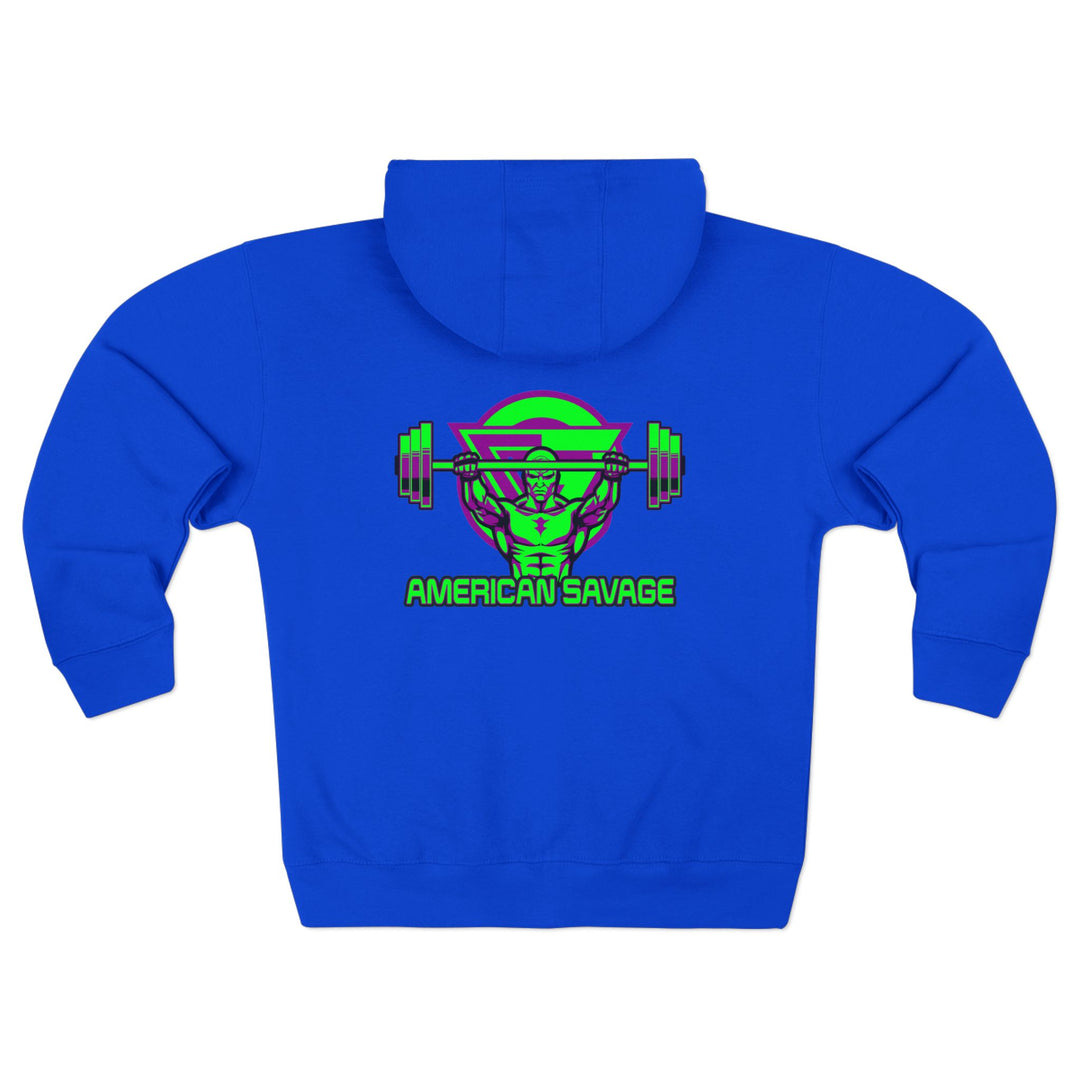 ENTER THE MAC PURPLE GREEN/AMERICAN SAVAGE ZIP UP