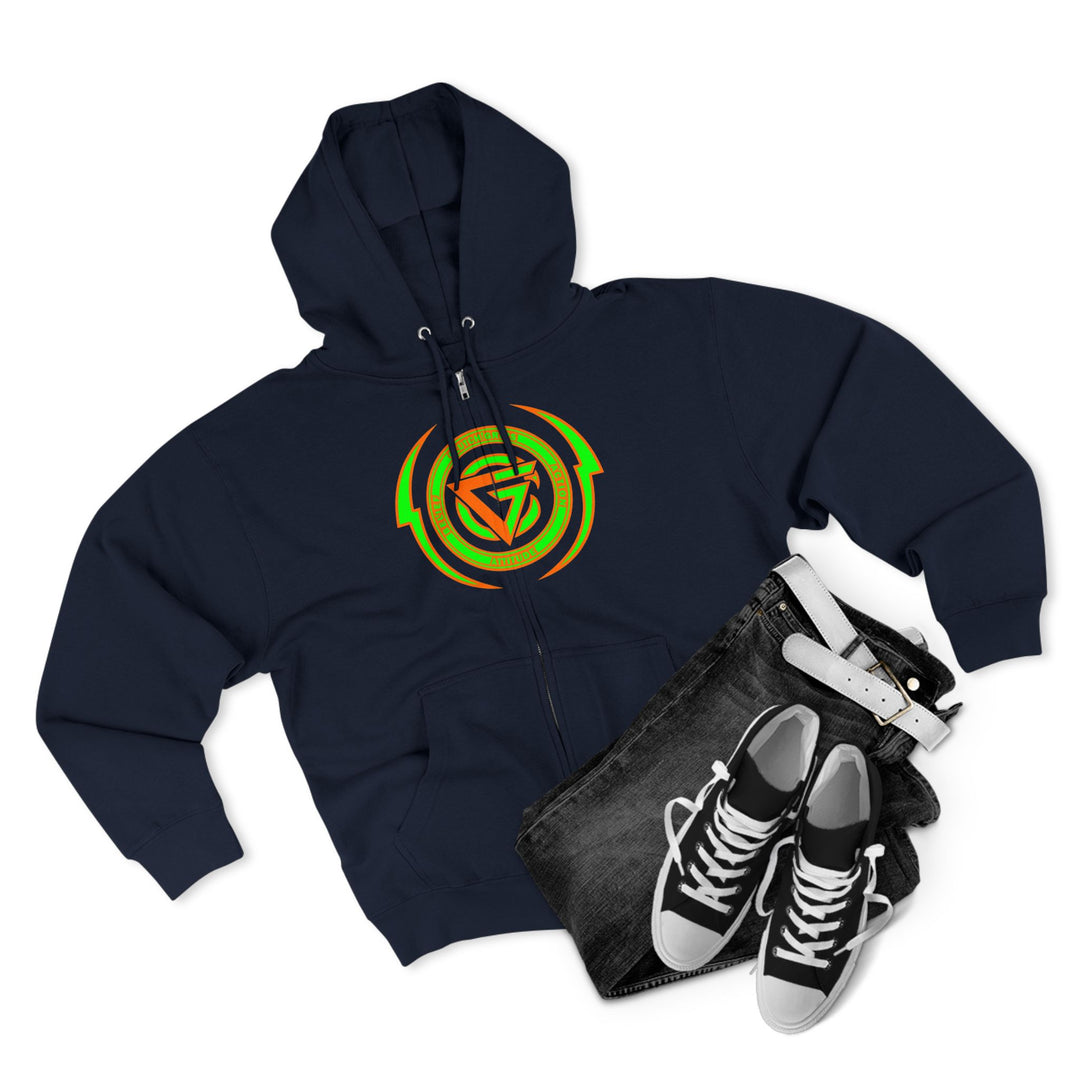 SPARTAN LIFT ORANGE GREEN  /LIFT HARDER ZIP UP