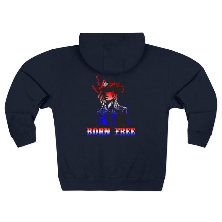 CG REBEL WOMAN RED WHITE BLUE FADE /BORN FREE ZIP UP