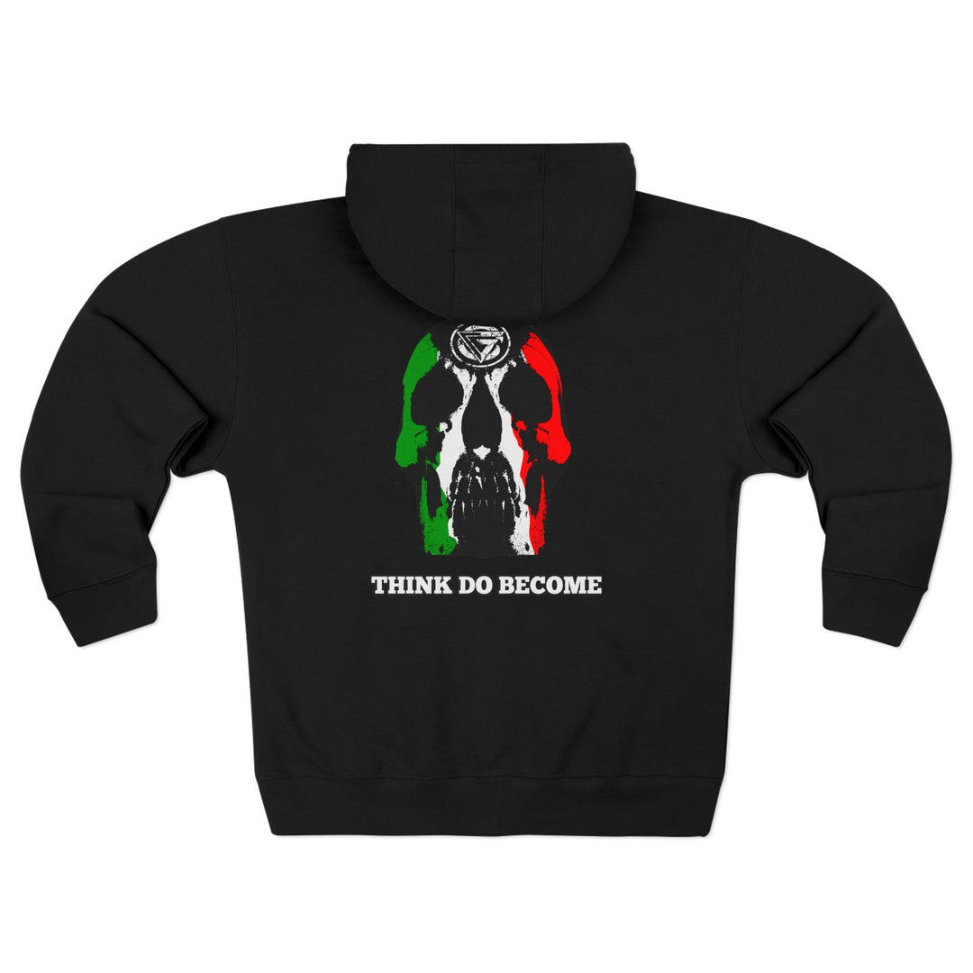 CG SKULL RED WHITE GREEN FADE /THINK DO BECOME ZIP UP