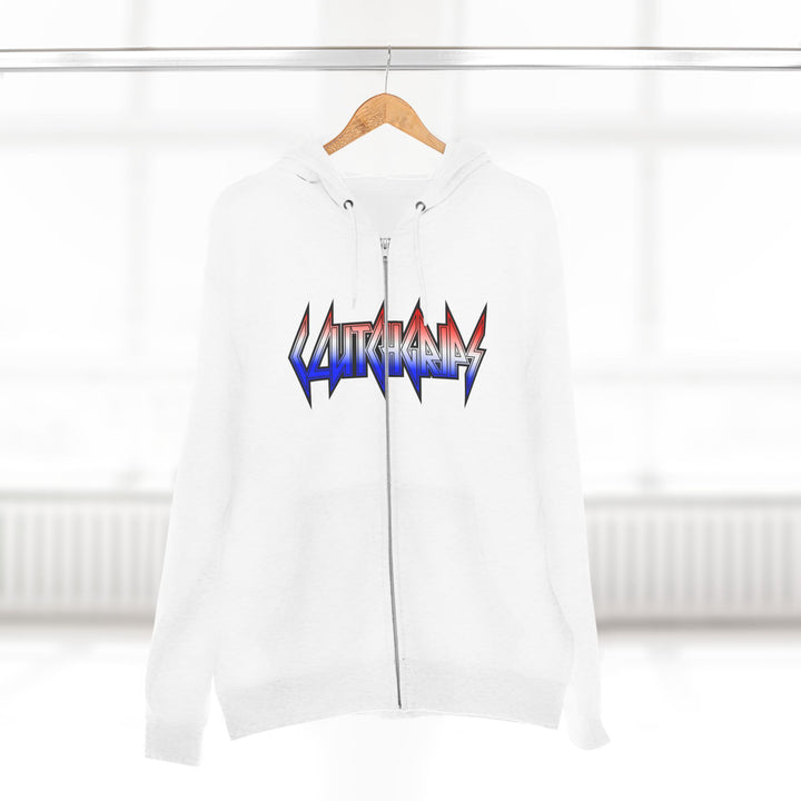 CG APE VS ZILLA 2ND FIGHTRED WHITE BLUE FADE /CONQUER ZIP UP