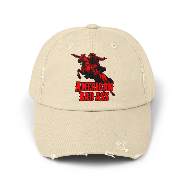COWBOY OUTLAW RED/AMERICAN BADASS CAP