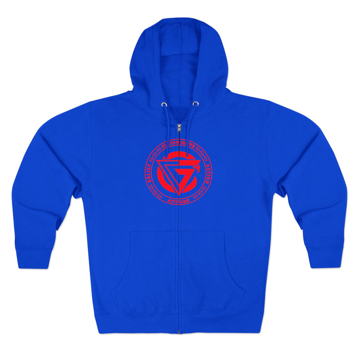 SAMURAI MASTER TRAINER RED WHITE BLACK /LIFT OR DIE ZIP UP