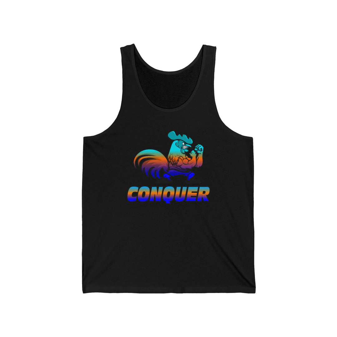 CG ANGRY ROOSTER BLUE ORANGE AQUA  FADE/CONQUER