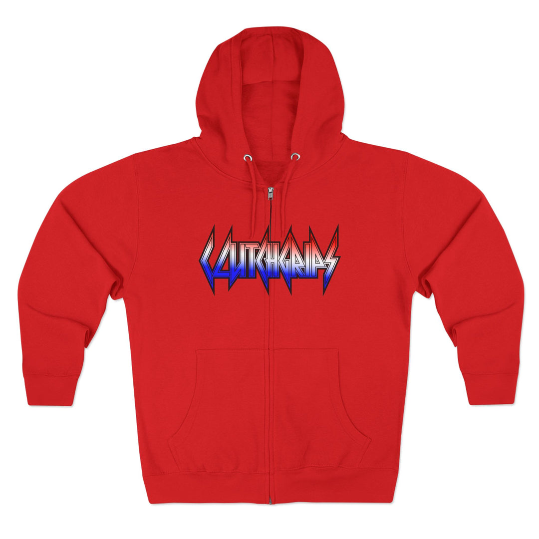 CG APE VS ZILLA 2ND FIGHTRED WHITE BLUE FADE /CONQUER ZIP UP