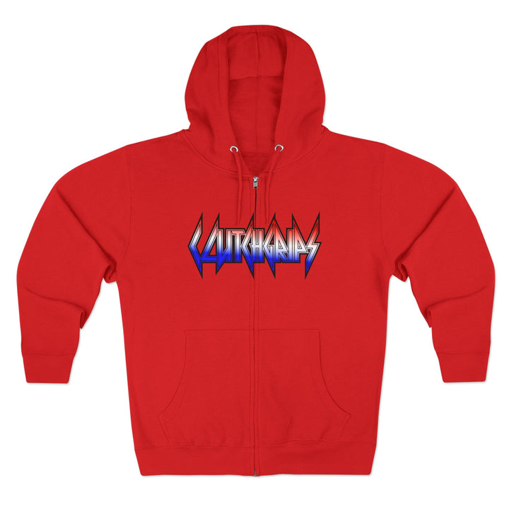 CG APE VS ZILLA 2ND FIGHTRED WHITE BLUE FADE /CONQUER ZIP UP