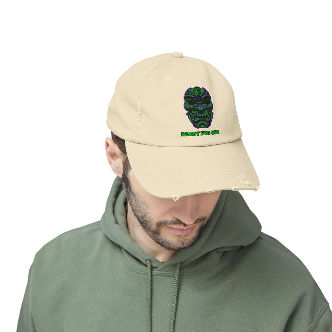 CG SAMURAI MASK PURPLE GREEN /READY FOR WAR CAP
