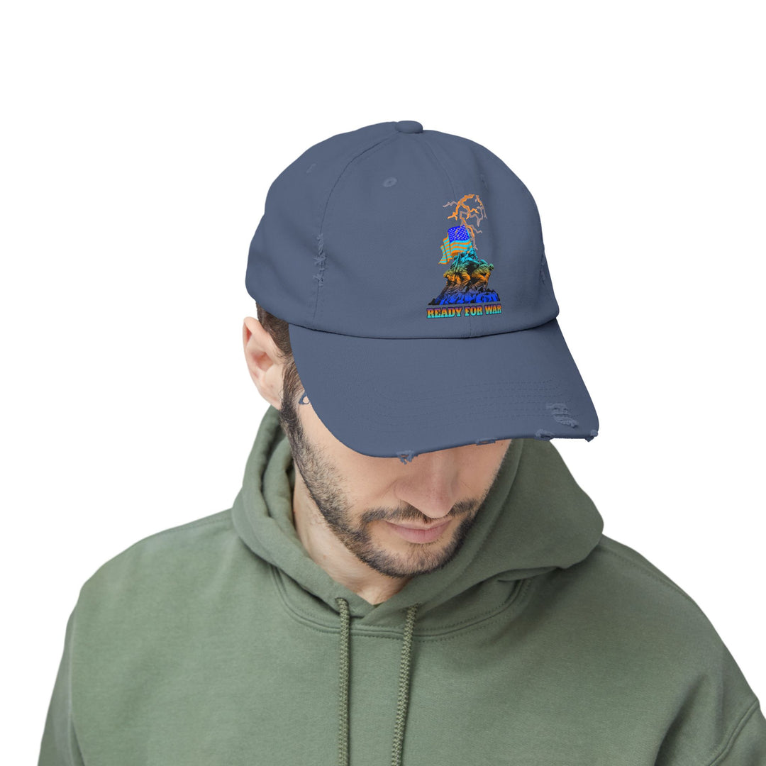 AMERICAN WARRIOR BLUE ORANGE AQUA/READY FOR WAR CAP