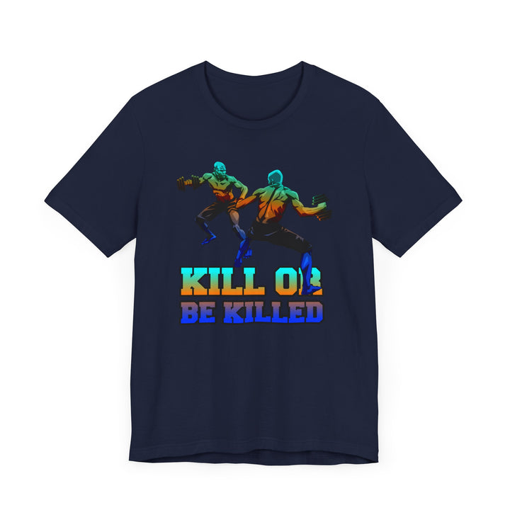 CG BLUE ORANGE AQUA  MAN VS MAN /KILL OR BE KILLED