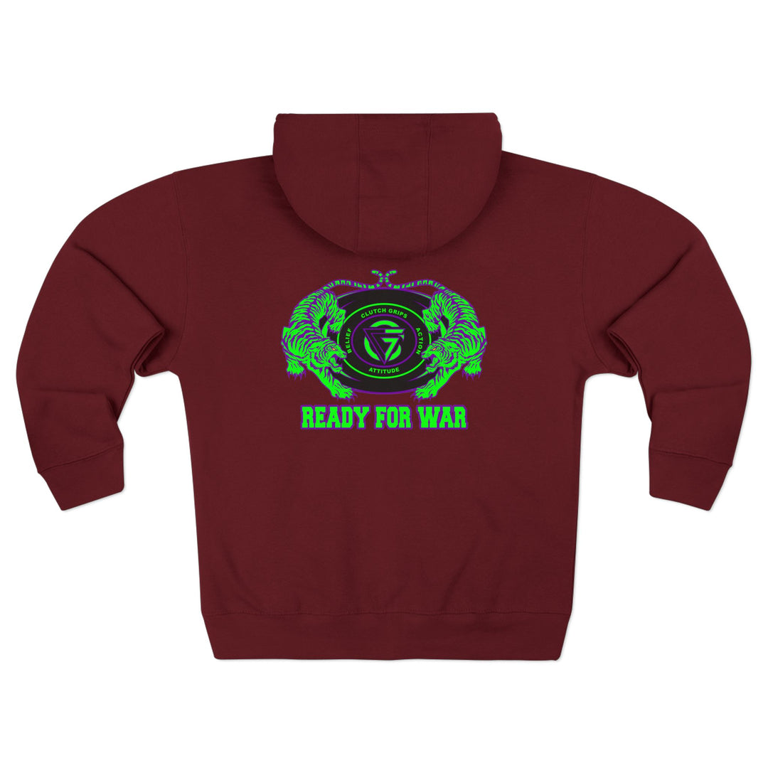 CG TIGER VS TIGER PURPLE GREEN /READY FOR WAR ZIP UP