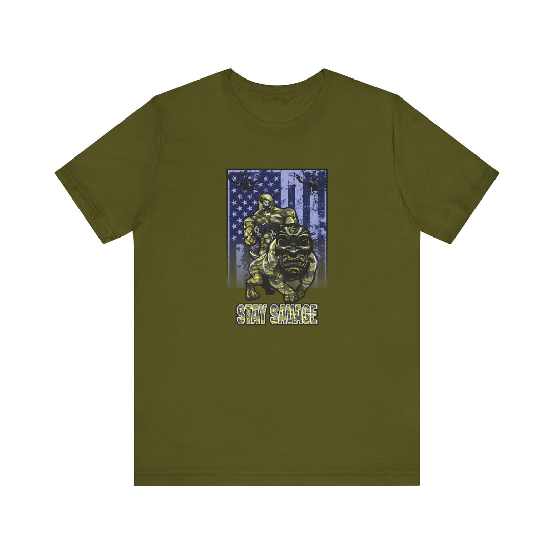 ANGRY DOG YELLOW CAMO FLAG/STAY SAVAGE